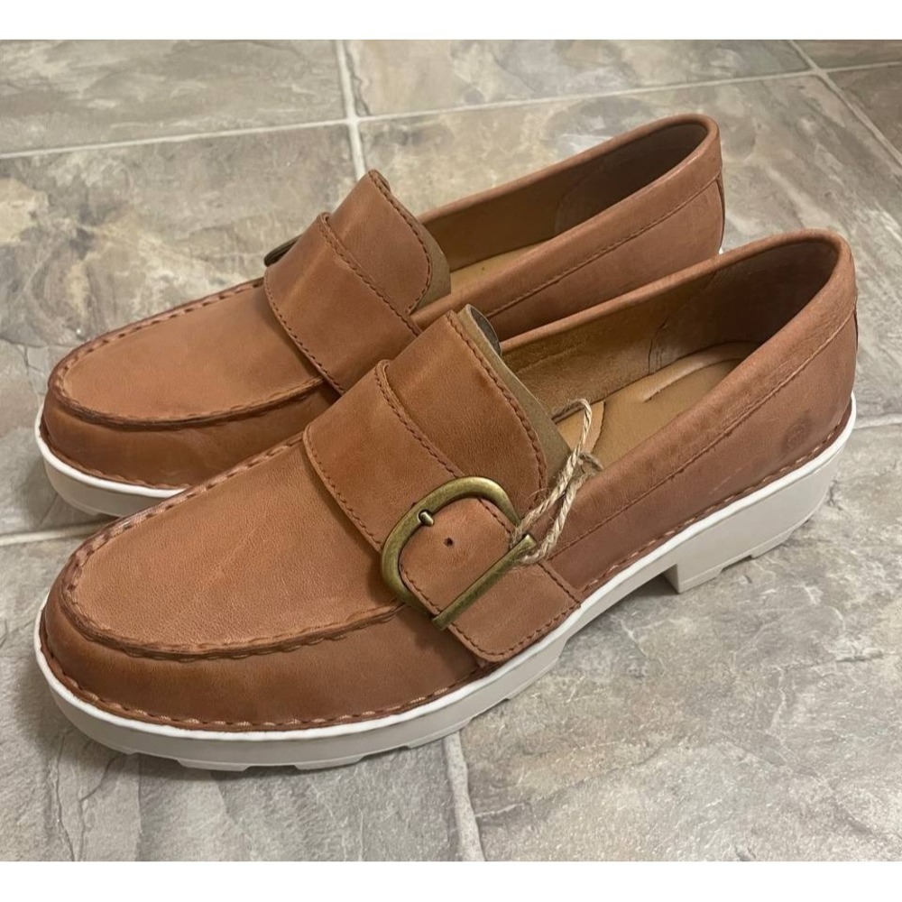 Born Contessa Loafers Womens 10 Brown Leather Slip On Shoes - Picture 1 of 10